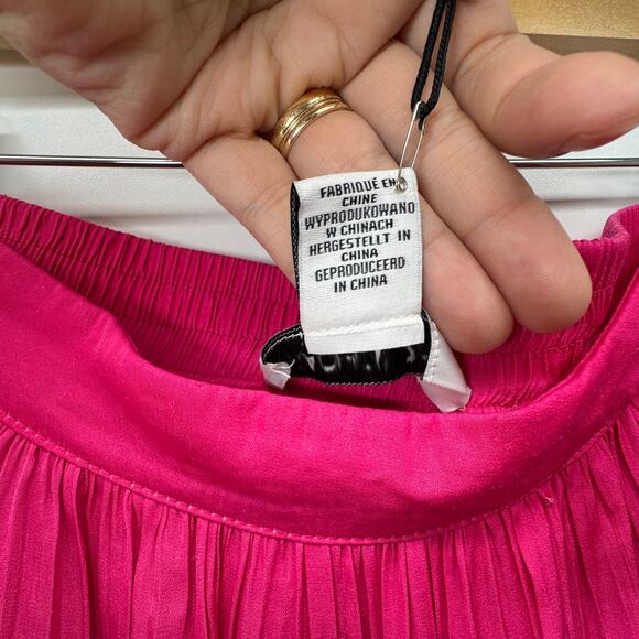 Rachel Zoe Womens Hot Pink Pleated Mini Skirt Size XS Flowy Party NWT - Picture 5 of 11